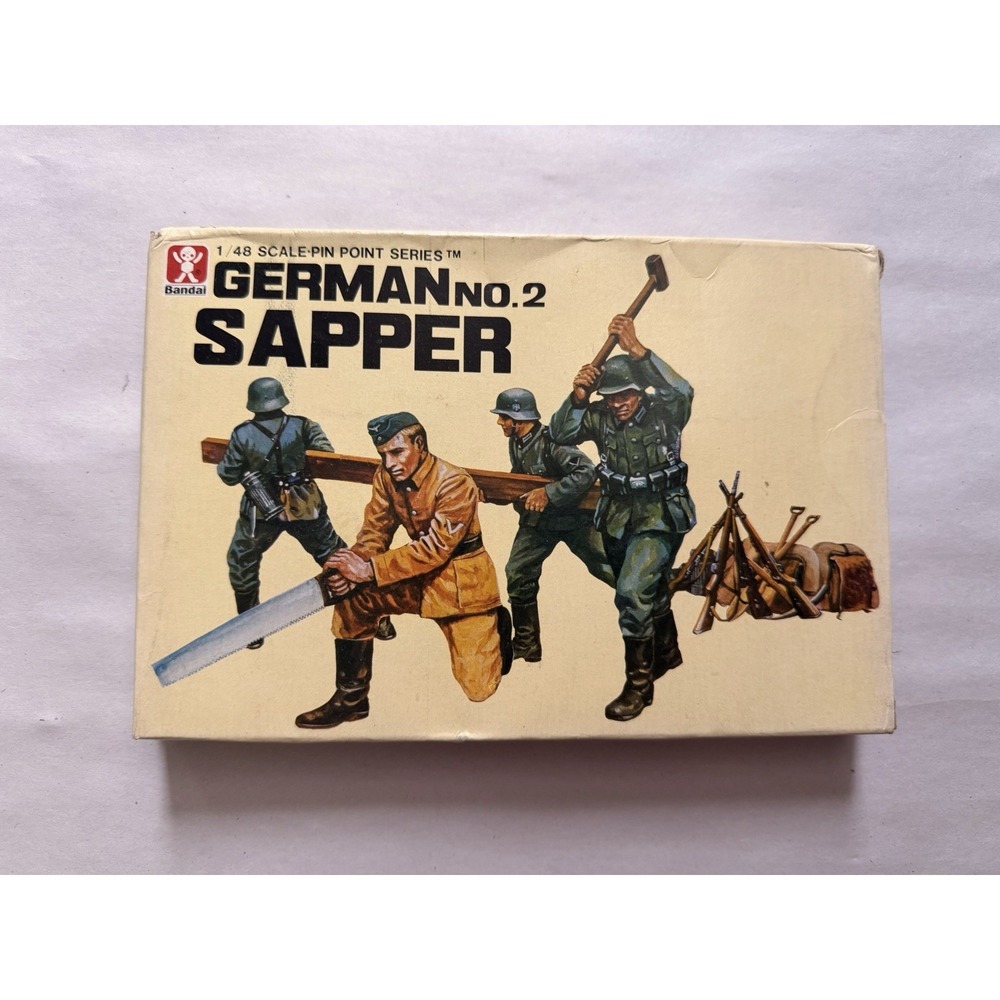 Vintage 1970s Bandai 1/48 German Sapper No. 2 Pin Point Series Model Kit 8244